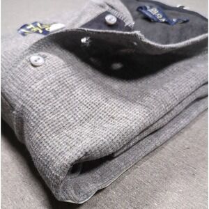 US Polo Assn Gray Waffle Knit Thermal Pullover Mens Size XXL Warm Base Layer
